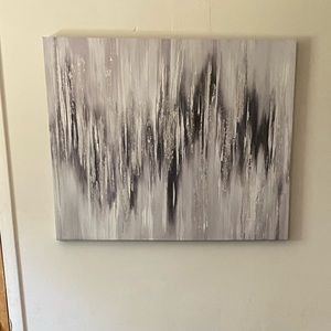 Black Sliver and Gray Canvas